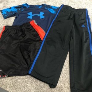 Boys lot - Under Armour shirt/nike shorts/adidas pants size 6
